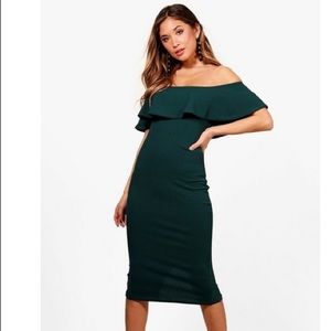 NWT Midi, off the shoulder dress